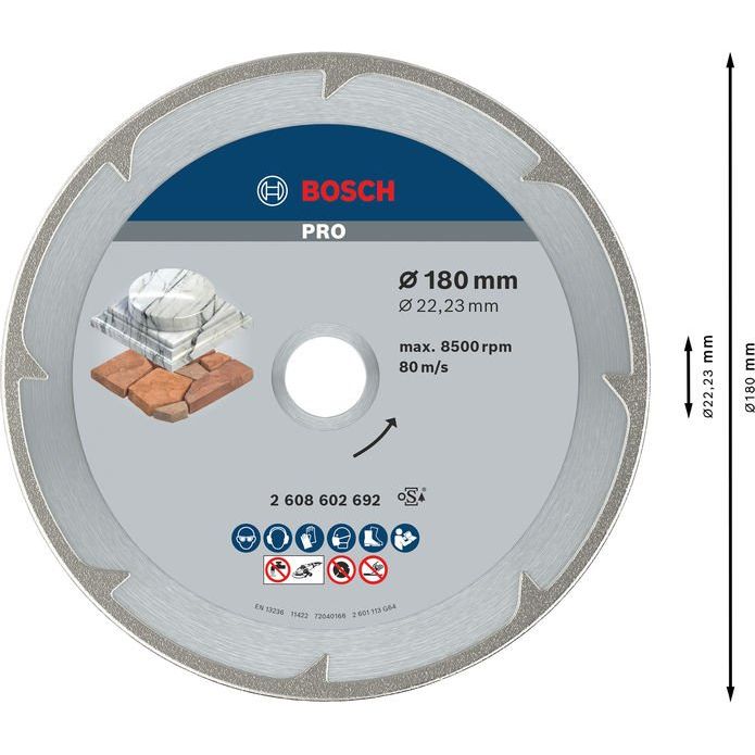 Bosch - Trenn-/Schleifscheibe Diamanttrennscheibe 2608602692 PRO Marble
