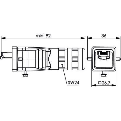 Telegärtner - Modularer Steckverbinder STX V5 RJ45-Steckerset 100007467 AWG24-27 Cat.6 M
