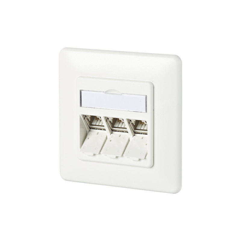 Metz Connect - Kommunikationsanschlussdose Kupfer Anschlussdose C6Amodul UP 130B11D31002-E 3Port 180 UP,rws − 10 Stück
