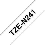 Brother - Schriftband Beschriftungsband TZe-N241 weiß/schwarz 18 mm