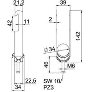 OBO Bettermann - Bügelschelle BS-W2-M-34 FT 2-fach − 50 Stück