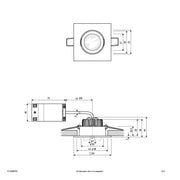 EVN Lichttechnik - Downlight/Strahler/Flutlicht LED-Deckeneinbauleuchte PCH24060102 ws 3000K 230V IP20