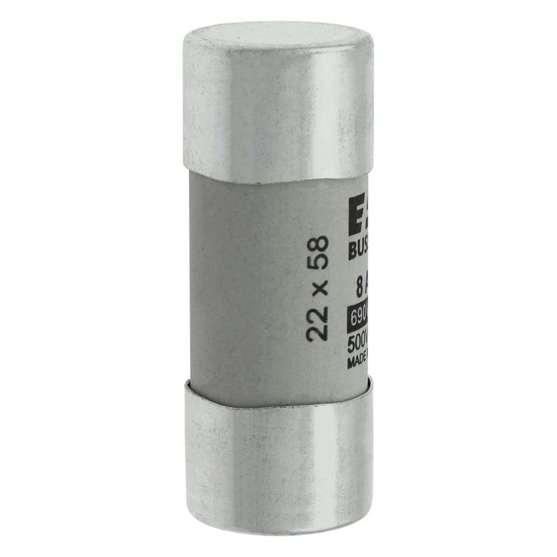 Eaton - Zylindrische Sicherung Sicherungseinsatz Nieders. CYL GG 22,#C22G8S 8A AC 690V 80kA − 10 Stück