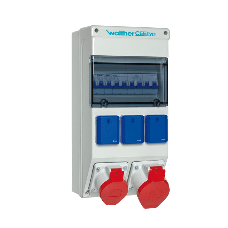 Walther Werke - CEE-Steckdosen-Kombination (IEC 60309) Steckdosenkombination 6983001 370x183x152mm
