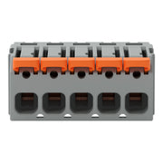 WAGO - Kabelsteckverbinder für Leiterplattensteckverbinder 1-Leiter-Federleiste,Hebel 2231-1105/327-000 PushinCAGECLAMP,grau − 50 Stück