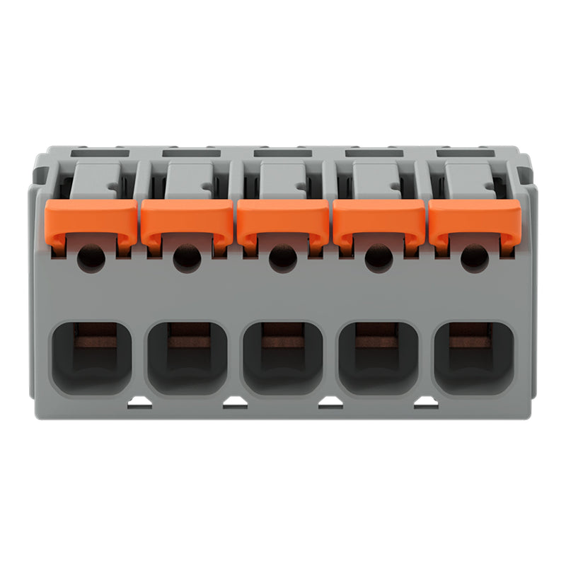 WAGO - Kabelsteckverbinder für Leiterplattensteckverbinder 1-Leiter-Federleiste,Hebel 2231-1105/327-000 PushinCAGECLAMP,grau − 50 Stück