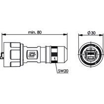 Telegärtner - Modularer Steckverbinder STX V1 RJ45 Steckerset 100007461 feldkonfektioniert