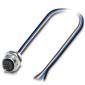 Phoenix Contact - Rundsteckverbinder, feldkonfektionierbar (Industriesteckverbinder) Wanddurchführung SACC-E-M12FS#1401206