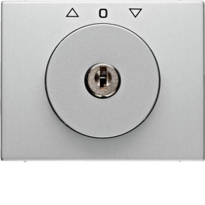 Berker - Abdeckung/Bedienelement für Installationsschalterprogramme Zentralstück m Schloss 1079720300 für Jal. K.5 Alu