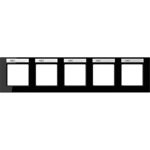Jung - Abdeckrahmen Rahmen 5-f Schriftf.waager AC 5850 BFNA SW schwarz