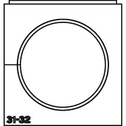 HellermannTyton - Kabelführung für Gehäuse/Schränke Einfachtülle VP-L_31-32 VarioPlate 31-32 mm − 10 Stück