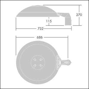 Thorn - Straßen - und Platzleuchte LED - Mastleuchte THOR L 72L #96643943 4000K