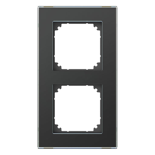 Elso - Abdeckrahmen Echtglas-Rahmen 2-fach WDE004012 schwarz − 1 Stück by Elso
