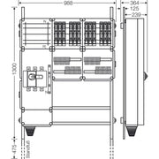 Hensel - Verteilerschrank für Energieversorgung Ladeverteiler Mi EV 11kW 12000 f.12 Ladep. a 11kW