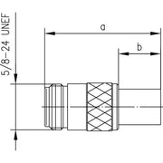 Telegärtner - Koax-Steckverbinder N-Kabelbuchse cr/cr 100024006 G5(RG223/U)