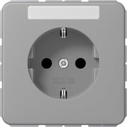 Jung - Steckdose SCHUKO-Steckdose 16A 250V CD 1520 NA GR mit Schriftfeld