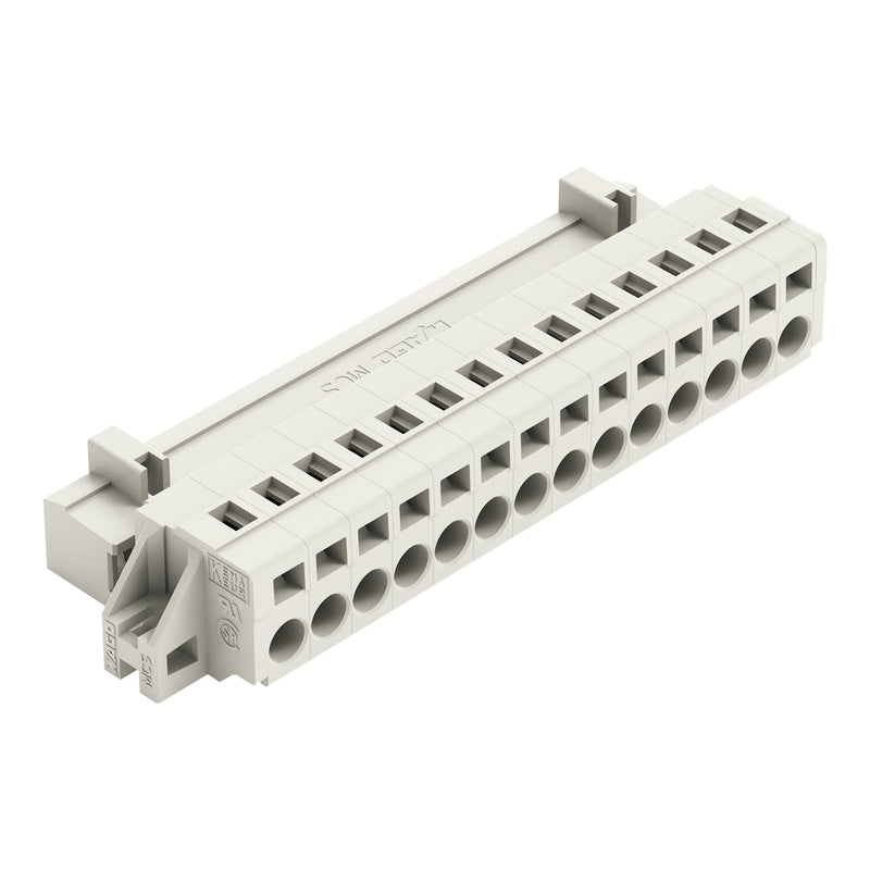 WAGO - Kabelsteckverbinder für Leiterplattensteckverbinder 1-Leiter-Stiftleiste 721-614/019-000 CAGECLAMP,2,5mm²,lgr − 25 Stück