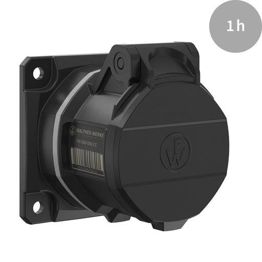 Walther Werke - CEE-Anbausteckdose (IEC 60309) CEE NEO Anbaudose FW410401CC gerade 16A 4P 1h − 10 Stück