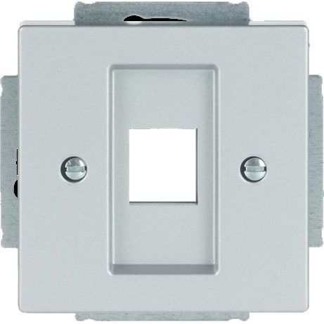 Busch-Jaeger - Einsatz/Abdeckung für Kommunikationstechnik Zentralscheibe alusilber 2561-83 Abdeckung