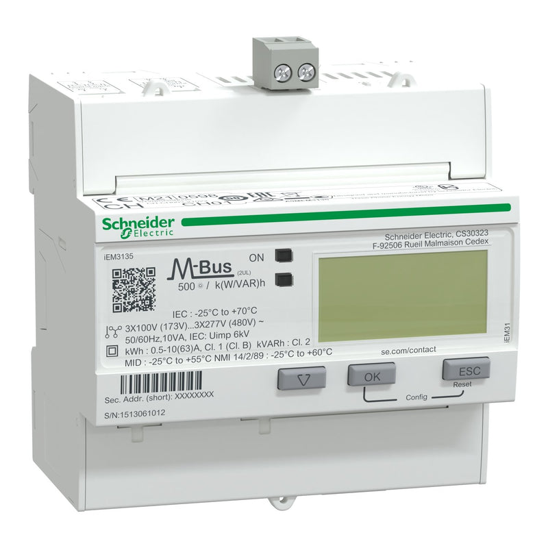 Schneider Electric - Elektrizitätszähler Energiezähler A9MEM3135 3P 63A M-BUS1E/1AMID