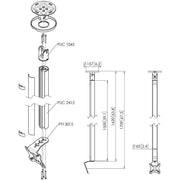 Vogels - Halterung für Audio-/Videosysteme Einzelprofil VESA 100x100 CT241511 sw Connect-It,150cm
