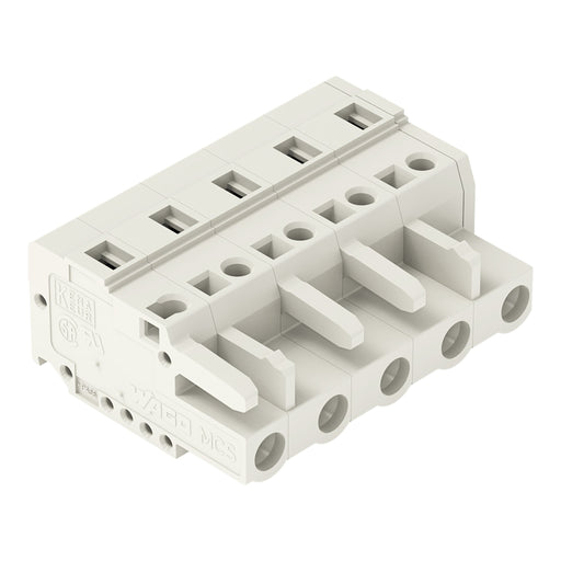 WAGO - Kabelsteckverbinder für Leiterplattensteckverbinder 1-Leiter-Federleiste 721-205/026-000 CAGECLAMP 2,5mm²,lgr − 50 Stück