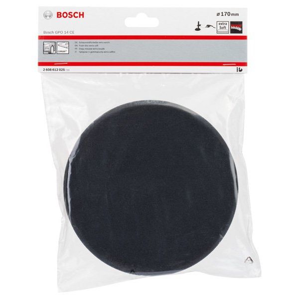 Bosch - Trenn-/Schleifscheibe Schaumstoffscheibe 2608612025 extraweich (schwarz)