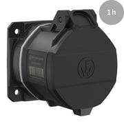 Walther Werke - CEE-Anbausteckdose (IEC 60309) CEE NEO Anbaudose gerade FW430501CC 32A 5P 1h IP54