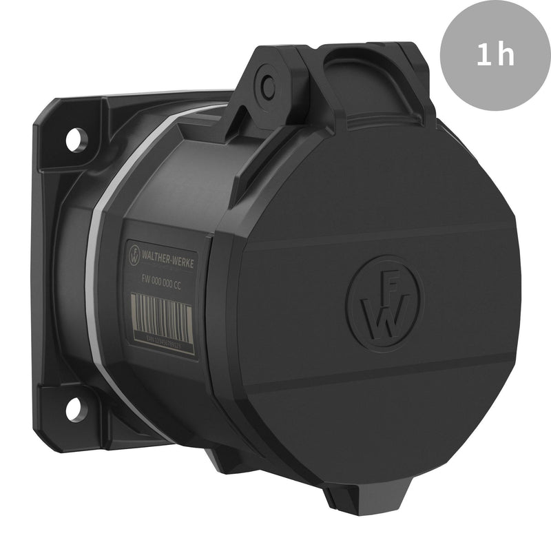 Walther Werke - CEE-Anbausteckdose (IEC 60309) CEE NEO Anbaudose gerade FW430501CC 32A 5P 1h IP54
