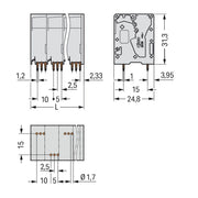WAGO - Leiterplattenklemme 2636-3104/020-000 16mm² − 25 Stück