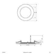 EVN Lichttechnik - Decken-/Wandleuchte LED Einbau Panel ws LP RW 123502 9W 3000K 120mm rd