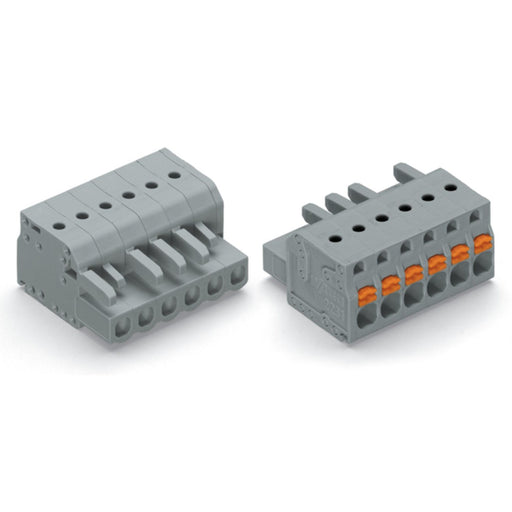 WAGO - Kabelsteckverbinder für Leiterplattensteckverbinder 1-Leiter-Federleiste 2231-104/102-000 Push-inCAGECLAMP,gr − 100 Stück