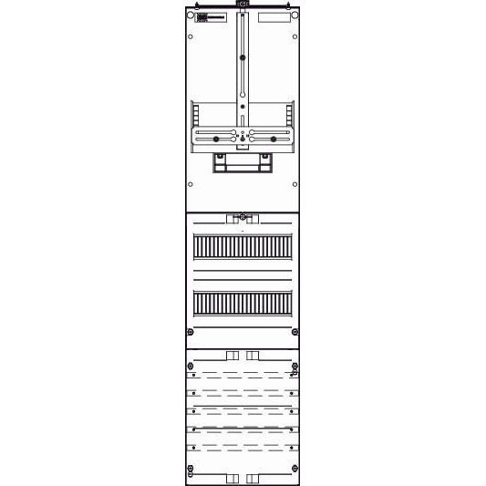 ABN - Zählerfeld Wandlerzählerfeld ZM17X589N Universell 1ZP