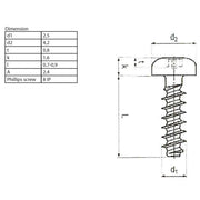 EFB-Elektronik - Blechschraube 80550.1-50 (VE50) ST2,5 DIN7971