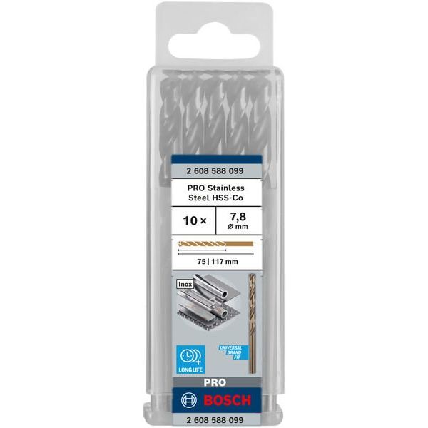 Bosch - Bohrer PRO Stainless Steel HSS-Co 2608588099 Spiralbohrer 7,8 x