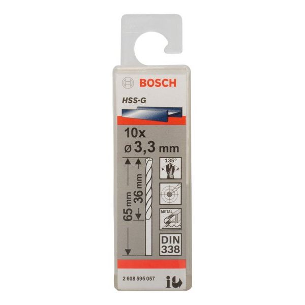 Bosch - Bohrer PRO Metal HSS-G 2608595057 Spiralbohrer 3,3 x