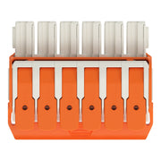 WAGO GmbH & Co. KG - Ein- und mehrpolige Klemmenleiste 1-Leiter-Federleiste,Hebel 832-1106/320-000 PushinCAGECLAMP,lgr − 16 Stück