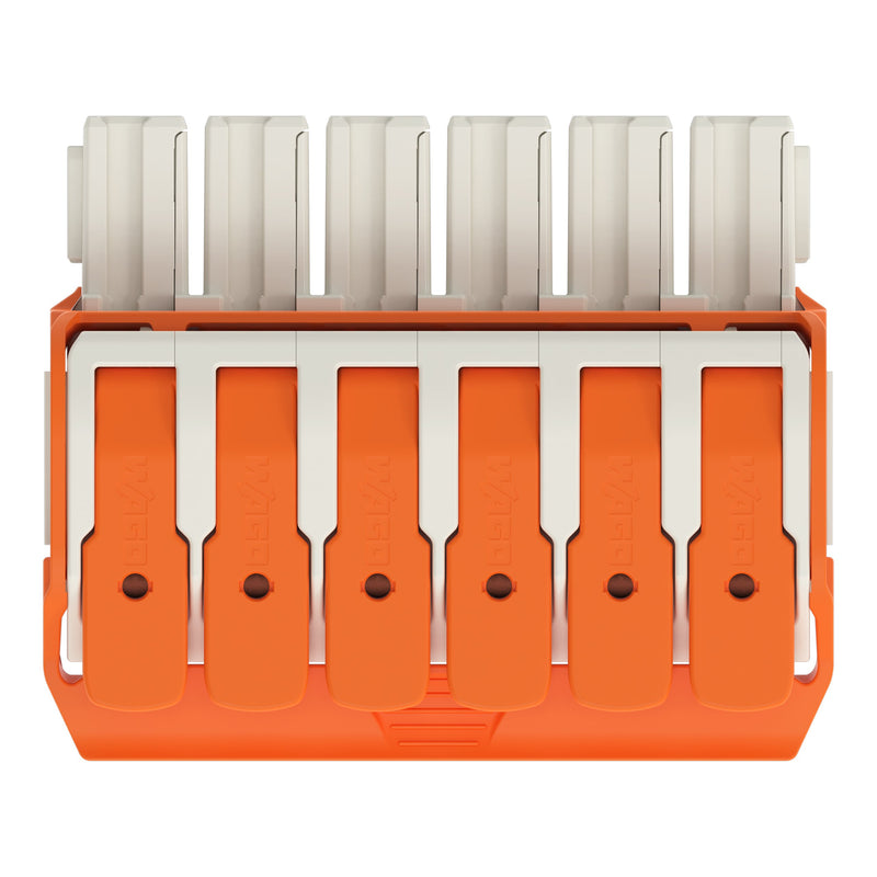 WAGO GmbH & Co. KG - Ein- und mehrpolige Klemmenleiste 1-Leiter-Federleiste,Hebel 832-1106/320-000 PushinCAGECLAMP,lgr − 16 Stück