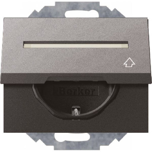 Berker - Steckdose SCHUKO-Steckdose 47487106 mit Klappdeckel