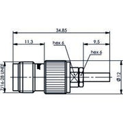 Telegärtner - Koax-Steckverbinder TNC-Kabelbuchse cr 100023768 G7 (RG316/U) − 5 Stück