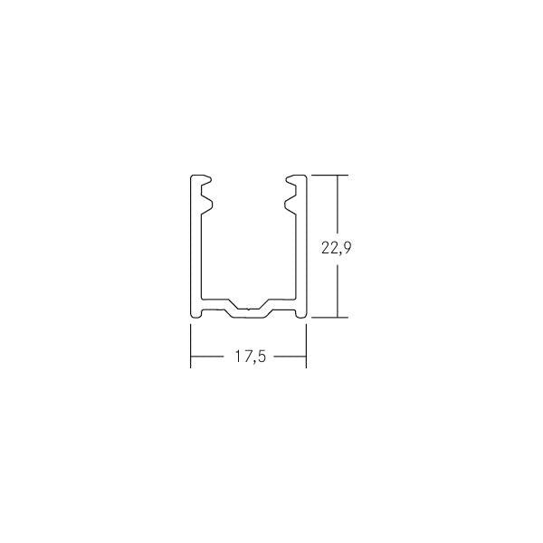 Brumberg Leuchten - Mechanisches Zubehör/Ersatzteile für Leuchten LED-Anbauprofil 53581260 1m