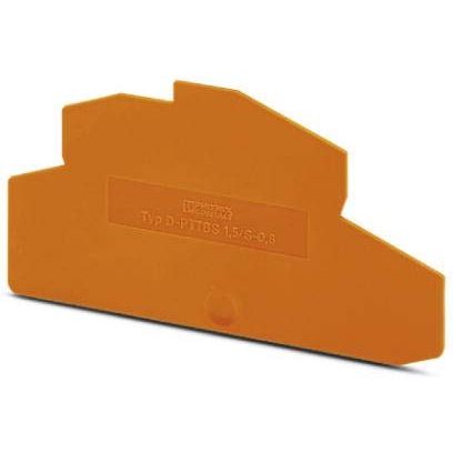 Phoenix Contact - Abschluss- und Zwischenplatte für Reihenklemme Abschlussdeckel D-PTTBS 1,5/S-0,8 OG 78,6x0,8mm, orange − 50 Stück