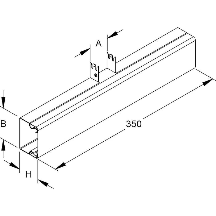 Niedax - T-Stück für Leitungsführungskanal T-Stück LUT 40.060.040  − 1 Stück
