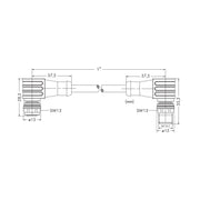 WAGO - Patchkabel Kupfer Industrie CANopen-/DeviceNet-Leitung 756-1406/060-200 winklig,violett − 1 Stück