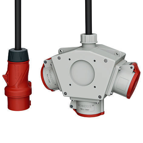 Mennekes - CEE-Steckdosen-Kombination (IEC 60309) DELTA-BOX 92914 3xCEE16A5P,2m Zultg