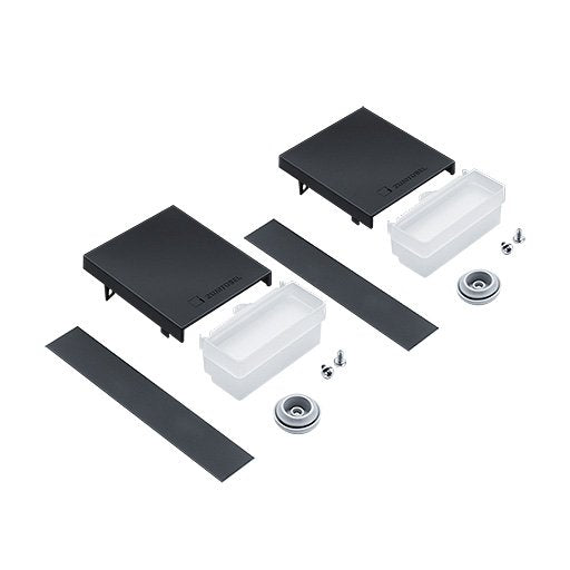Zumtobel Group - Mechanisches Zubehör/Ersatzteile für Leuchten Endkappenset SLN2 MSC #22172401 schwarz