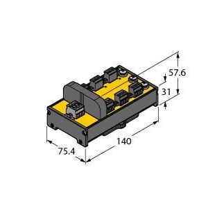 Turck - Passiver Sensor-/Aktor-Verteiler (mit Leitung) Verteilerbaustein JRBS-40DC-6RV − 1 Stück