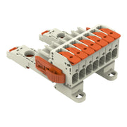 WAGO GmbH & Co. KG - Ein- und mehrpolige Klemmenleiste 1-Leiter-Federleiste 8311107038000300000 PushinCAGECLAMP,lgr − 6 Stück