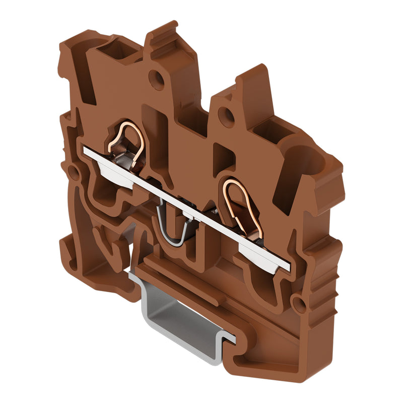 WAGO - Durchgangs-Reihenklemme 2-LeiterMini-Durchgangskl. 2050-1201/000-014 1 mm²,braun − 100 Stück