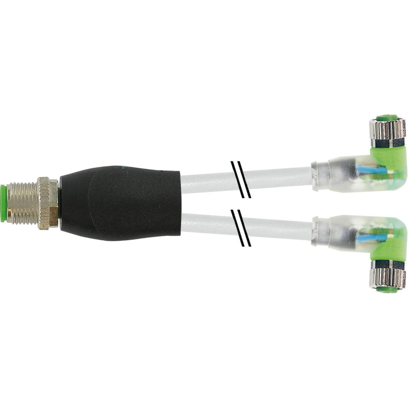 Murrelektronik - Passiver Sensor-/Aktor-Verteiler (mit Leitung) Y-Stecker M12 7000-40861-2300030 auf M8 Bu. mit LED − 1 Stück